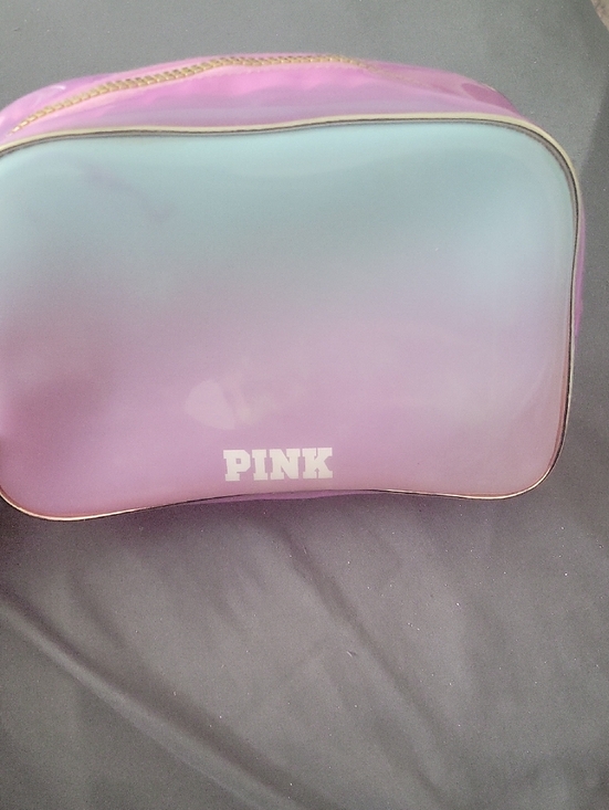 PINK Victoria's Secret Handbags - PINK Victoria's Secret Iridescent Lavender-to-Teal Cosmetic Pouch
